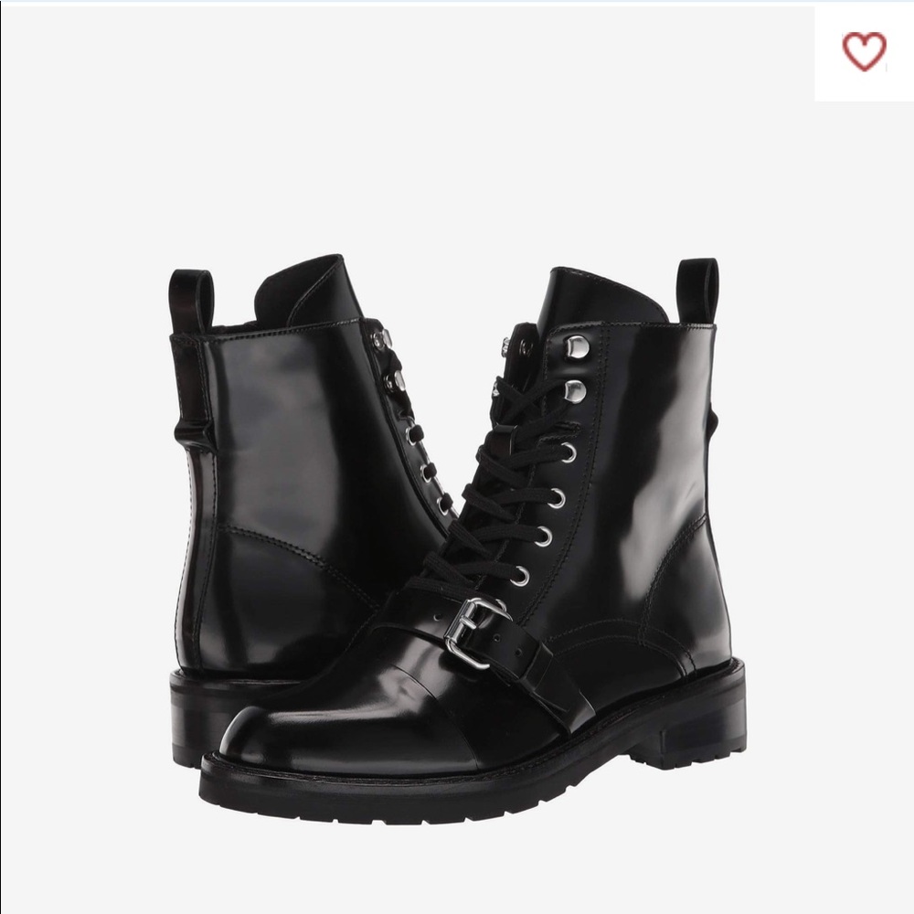 All Saint Donita Patent Leather Combat Boots